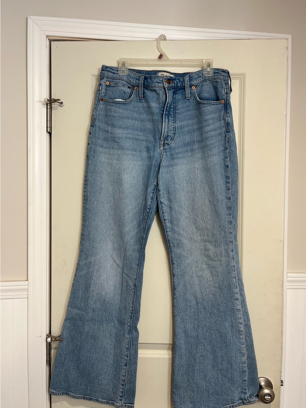 Madewell Washed Blue Straight-Leg Denim Jeans - Picture 2 of 6